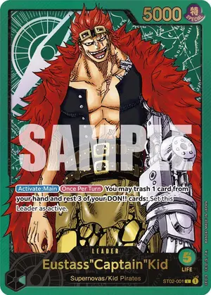 Carta Eustass"Captain"Kid ST02-001, versión Promo