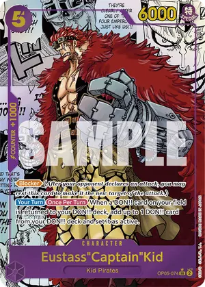 Carta Eustass"Captain"Kid OP05-074, versión Manga