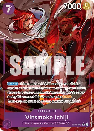 Carta Vinsmoke Ichiji OP06-061, versión Arte alternativo