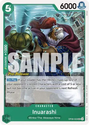 Carta Inuarashi OP08-022, versión Promo
