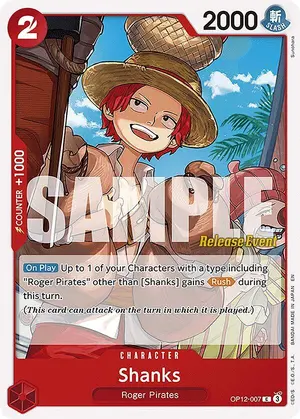 Carta Shanks OP12-007, versión Promo