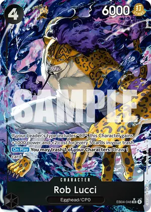 Carta Rob Lucci EB04-048, versión Arte alternativo