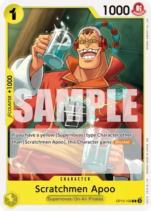 Carta Scratchmen Apoo OP10-108, versión Normal