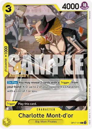Carta Charlotte Mont-d'or OP17-111, versión Promo