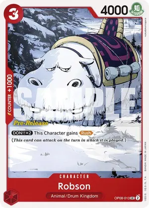 Carta Robson OP08-013, versión Promo