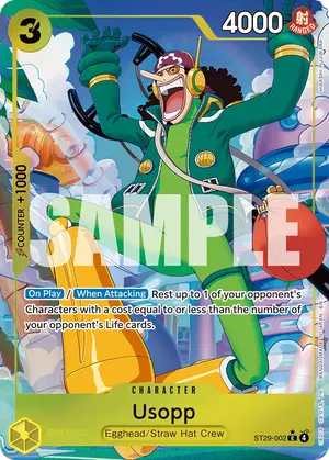 Carta Usopp ST29-002, versión Arte alternativo