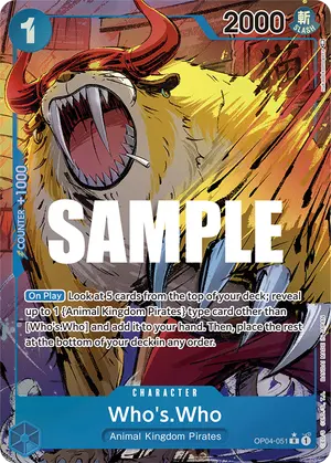 Carta Who's.Who OP04-051, versión Arte alternativo