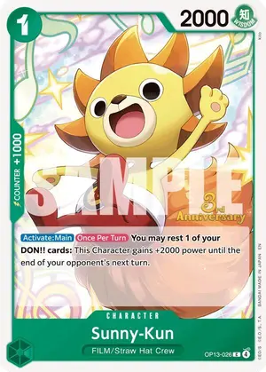 Carta Sunny-Kun OP13-026, versión Promo
