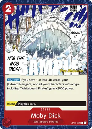 Carta Moby Dick OP02-024, versión Promo