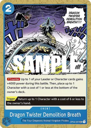 Carta Dragon Twister Demolition Breath OP04-057, versión Promo