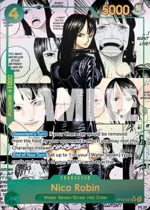 Carta Nico Robin OP18-031, versión Manga