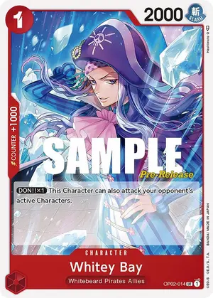 Carta Whitey Bay OP02-014, versión Promo