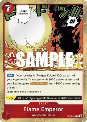 Carta Flame Emperor OP03-016, versión Promo