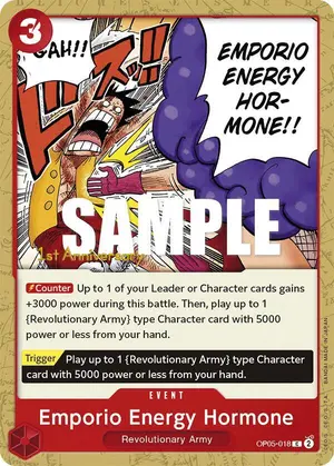 Carta Emporio Energy Hormone OP05-018, versión Promo