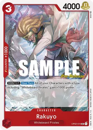 Carta Rakuyo OP02-019, versión Promo
