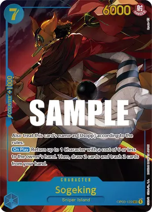 Carta Sogeking OP03-122, versión Arte alternativo