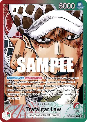 Carta Trafalgar Law OP01-002, versión Arte alternativo