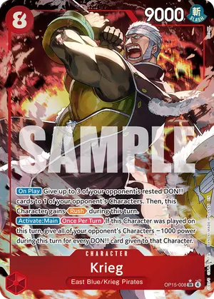 Carta Krieg OP15-008, versión Arte alternativo