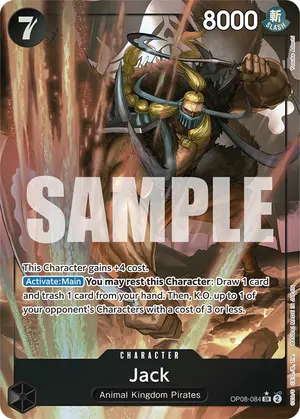 Carta Jack OP08-084, versión Arte alternativo