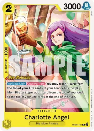 Carta Charlotte Angel OP08-101, versión Promo