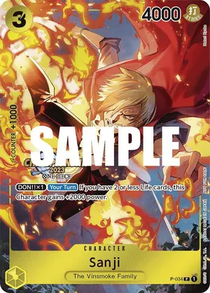 Carta Sanji P-034, versión Promo