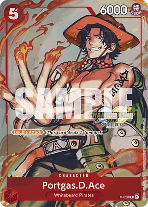 Carta Portgas.D.Ace P-028, versión Promo