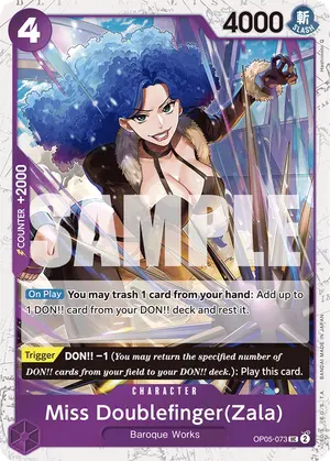 Carta Miss Doublefinger(Zala) OP05-073, versión Normal