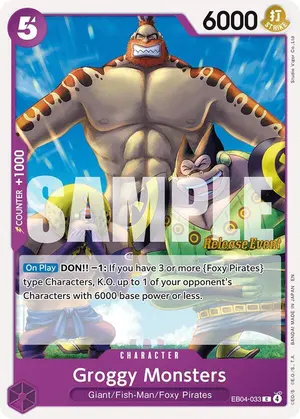 Carta Groggy Monsters EB04-033, versión Promo