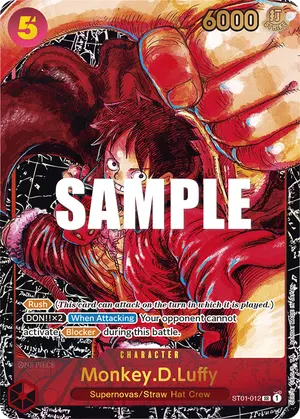 Carta Monkey.D.Luffy ST01-012, versión Arte alternativo