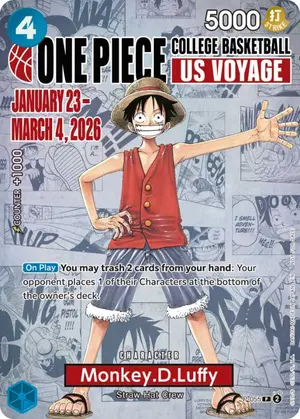 Carta Monkey.D.Luffy P-055, versión Arte alternativo