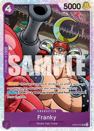 Carta Franky OP09-072, versión Normal