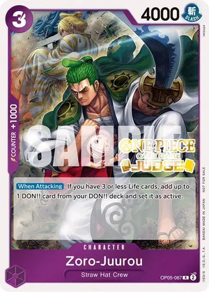 Carta Zoro-Juurou OP05-067, versión Promo