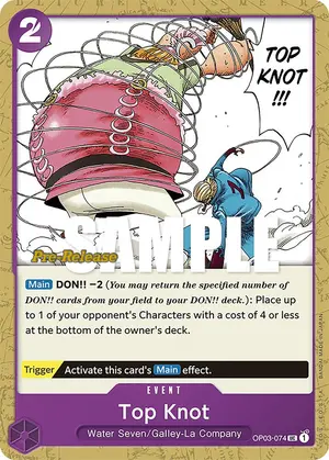 Carta Top Knot OP03-074, versión Promo