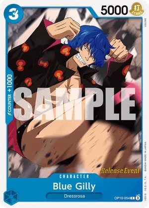 Carta Blue Gilly OP10-054, versión Promo