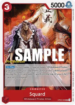 Carta Squard OP02-009, versión Promo