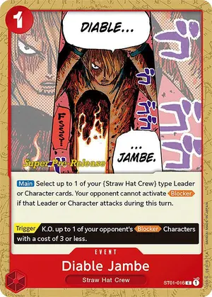 Carta Diable Jambe ST01-016, versión Promo