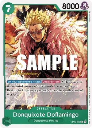 Carta Donquixote Doflamingo OP05-029, versión Promo