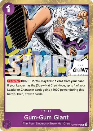Carta Gum-Gum Giant OP09-078, versión Normal