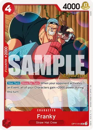 Carta Franky OP11-012, versión Promo