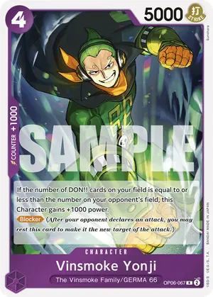 Carta Vinsmoke Yonji OP06-067, versión Normal
