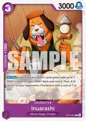 Carta Inuarashi OP13-061, versión Promo