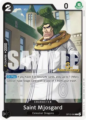 Carta Saint Mjosgard OP13-092, versión Promo