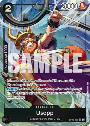 Carta Usopp OP17-080, versión Arte alternativo