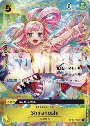 Carta Shirahoshi OP03-116, versión Arte alternativo