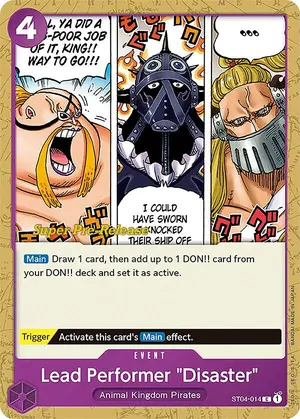 Carta Lead Performer "Disaster" ST04-014, versión Promo