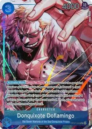 Carta Donquixote Doflamingo OP07-048, versión Arte alternativo