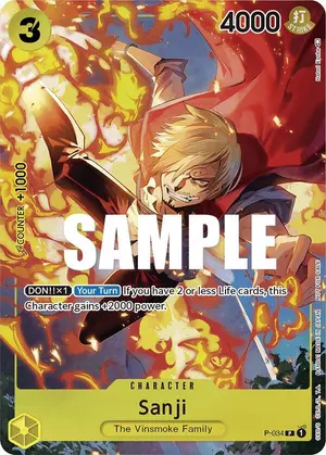 Carta Sanji P-034, versión Promo