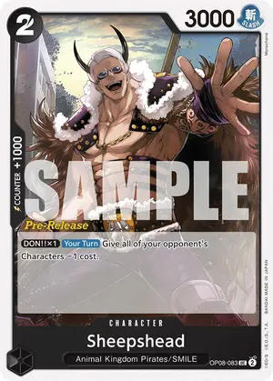 Carta Sheepshead OP08-083, versión Promo