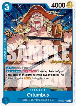 Carta Orlumbus OP15-041, versión Promo