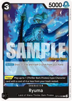 Carta Ryuma OP14-089, versión Promo